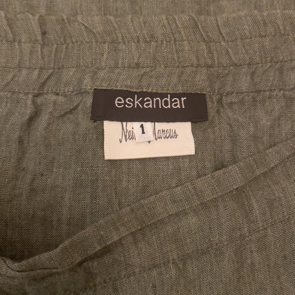 Eskandar Neiman Marcus Long Maxi Skirt Front Pockets Made in England Size 1 - Picture 7 of 9